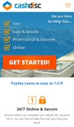 How cashdisc.com looks like on a mobile device such as an iPhone.