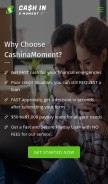 How cashinamoment.com looks like on a mobile device such as an iPhone.