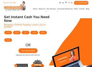 How cashinasnap.com looks like on a tablet such as an iPad.