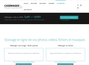 How casimages.com looks like on a tablet such as an iPad.