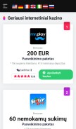 How casinoonline.lt looks like on a mobile device such as an iPhone.