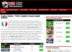 How casinoonlineaams.com looks like on a tablet such as an iPad.