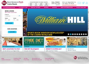 How casinoroyalehotel.com looks like on a tablet such as an iPad.