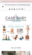 How caspbaby.com looks like on a mobile device such as an iPhone.