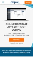 How caspio.com looks like on a mobile device such as an iPhone.