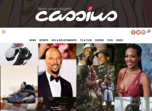 How cassiuslife.com looks like on a tablet such as an iPad.