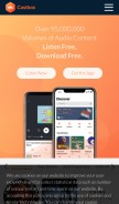 How castbox.fm looks like on a mobile device such as an iPhone.