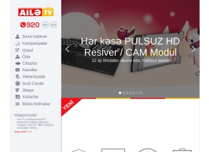 How castel.az looks like on a tablet such as an iPad.
