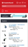 How casterland.com looks like on a mobile device such as an iPhone.