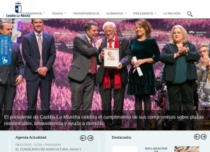 How castillalamancha.es looks like on a tablet such as an iPad.