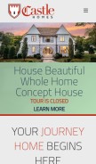 How castlehomes.com looks like on a mobile device such as an iPhone.