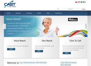 How castmm.com looks like on a tablet such as an iPad.