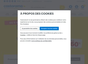 How castorama.fr looks like on a tablet such as an iPad.