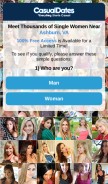 How casualdates.com looks like on a mobile device such as an iPhone.