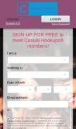 How casualhookups.info looks like on a mobile device such as an iPhone.
