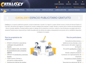 How cataloxy.es looks like on a tablet such as an iPad.