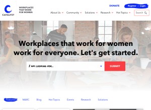 How catalyst.org looks like on a tablet such as an iPad.