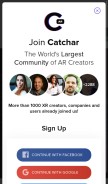 How catchar.io looks like on a mobile device such as an iPhone.