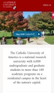How catholic.edu looks like on a mobile device such as an iPhone.
