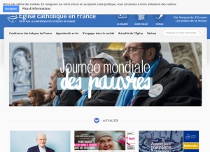 How catholique.fr looks like on a tablet such as an iPad.