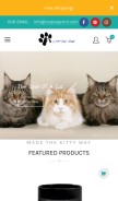 How catpawprint.com looks like on a mobile device such as an iPhone.