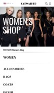How catwalker.com looks like on a mobile device such as an iPhone.