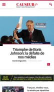 How causeur.fr looks like on a mobile device such as an iPhone.