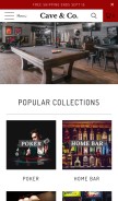 How caveandco.com looks like on a mobile device such as an iPhone.