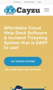 How cayzu.com looks like on a mobile device such as an iPhone.