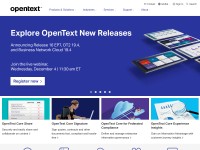 Desktop screenshot for opentext.com