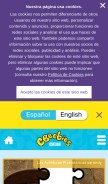 How cbeebies.com looks like on a mobile device such as an iPhone.