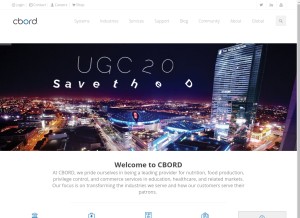 How cbord.com looks like on a tablet such as an iPad.