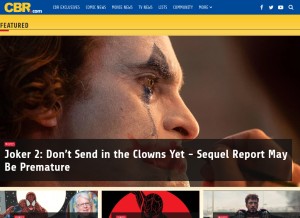 How cbr.com looks like on a tablet such as an iPad.