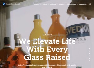 How cbrands.com looks like on a tablet such as an iPad.