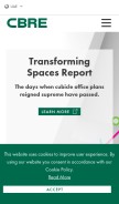 How cbre.ae looks like on a mobile device such as an iPhone.