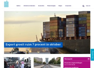 How cbs.nl looks like on a tablet such as an iPad.