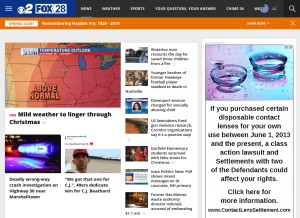 How cbs2iowa.com looks like on a tablet such as an iPad.