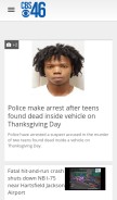 How cbs46.com looks like on a mobile device such as an iPhone.