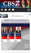 How cbs7.com looks like on a mobile device such as an iPhone.