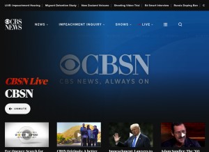 How cbsn.ws looks like on a tablet such as an iPad.