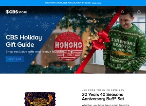 How cbsstore.com looks like on a tablet such as an iPad.