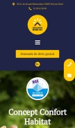 How cc-habitat.com looks like on a mobile device such as an iPhone.