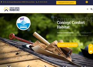 How cc-habitat.com looks like on a tablet such as an iPad.