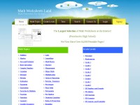 Desktop screenshot for mathworksheetsland.com