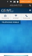 How ccapcable.com looks like on a mobile device such as an iPhone.