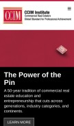 How ccim.com looks like on a mobile device such as an iPhone.