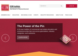 How ccim.com looks like on a tablet such as an iPad.