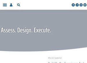 How ccisystems.com looks like on a tablet such as an iPad.