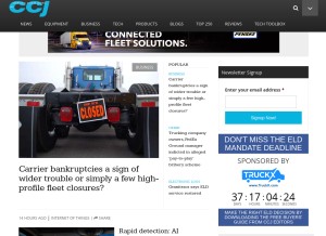 How ccjdigital.com looks like on a tablet such as an iPad.