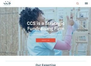 How ccsfundraising.com looks like on a tablet such as an iPad.